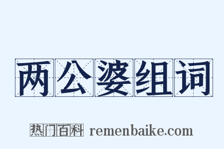 两公婆组词是什么意思的图片